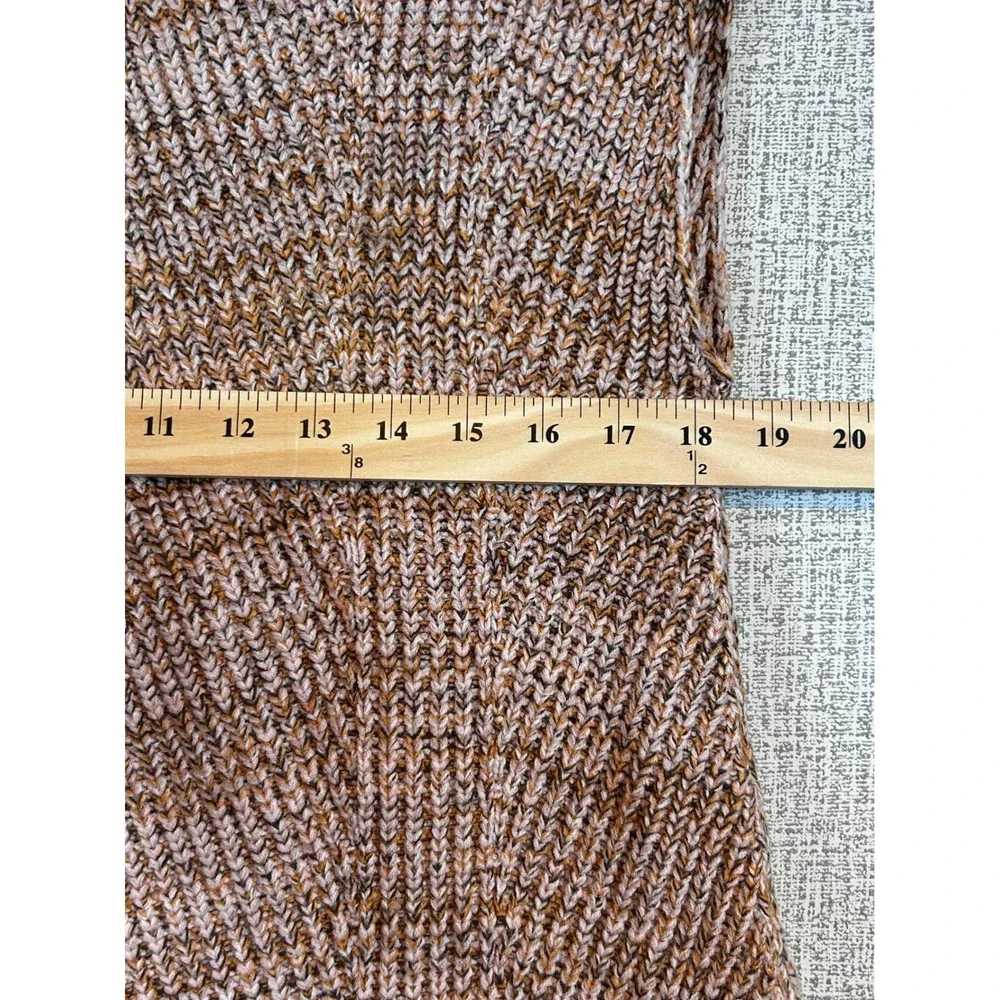 J. JILL Rib-Textured Marled Sweater Vest Pumpkin Spice Multi Womens •S• Layering